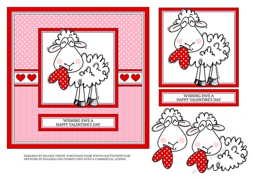 Wishing EWE A Happy Valentines Day 6X6 Topper
