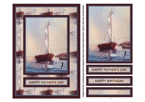 Nautical Birthday/Fathers Day Quick Card Topper