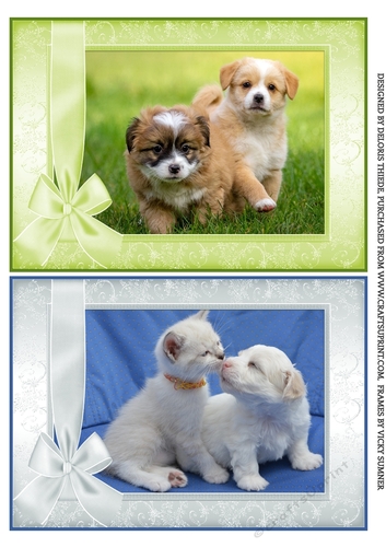 Very Cute Puppies + Kitten Toppers 