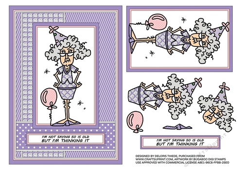 Stella - Im not saying 50 is old - Purple/Pink