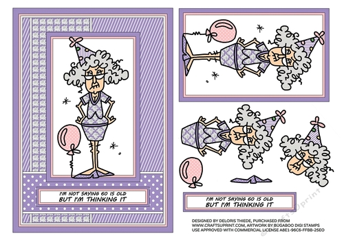 Stella - Im not saying 60 is old - Purple/Pink