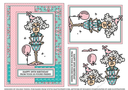 Stella - Happy 29th Birthday From Your 110 Pound Friend (Shabby Chic Colors)