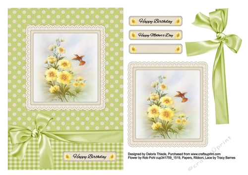 Lovely Hummingbird Watercolor Flowers
