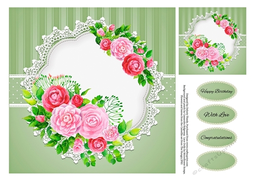 Lovely Florals 7 X 7 Card Topper + Gift Tag