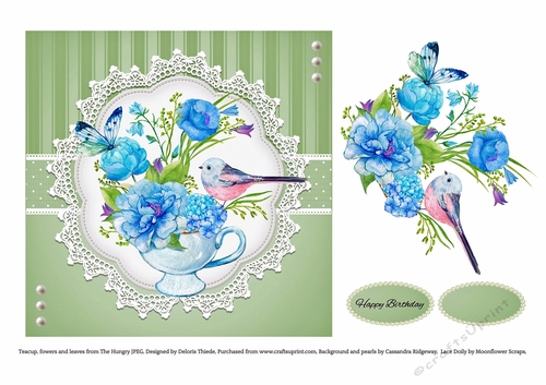 Beautiful Watercolor Teacup Flowers
