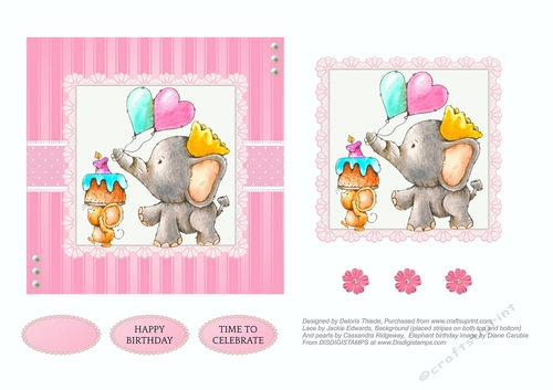 Ellies Birthday Celebration (Pink Topper)
