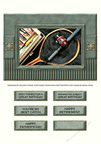 Fishing Quick Card (Gray/Blue)