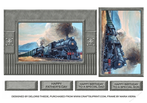 Steam Train Topper Birthday/Fathers Day
