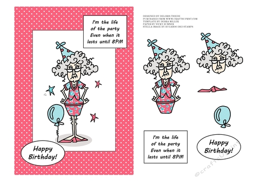 Stella - Im the life of the party - Pink Polka Dots - Shabby Chic Colors