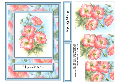 Lovely Rob Pohl Watercolor Flowers Pyramid Topper