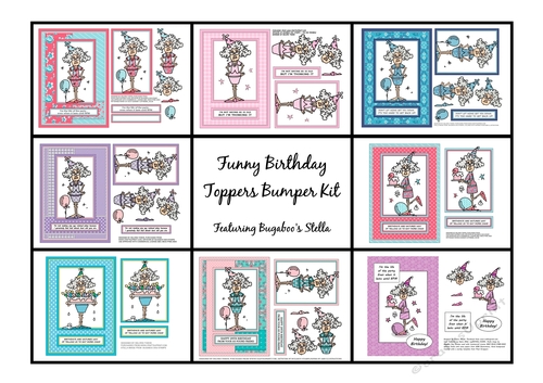 Stella Funny Birthday Bumper Kit - Incudes 8 Toppers
