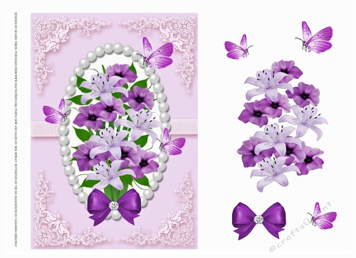 Beautiful Lillies And Butterflies
