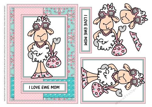 Humourous Mothers Day - I Love Ewe Mom