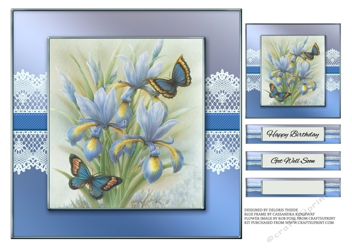 Lovely 7 X 7 Floral Topper Plus Gift Tag