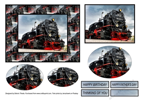 Steam Train Oval Pyramid Topper