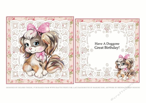 Have A Doggone Great Birthday Topper Plus Insert