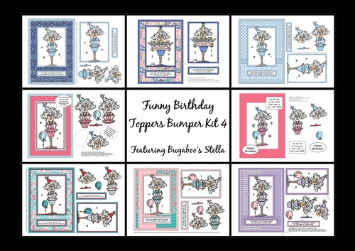 Stella Funny Birthday Bumper Kit 4 - Incudes 8 Toppers