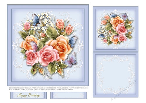 Lovely Floral Topper Plus Gift Tag