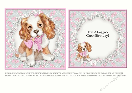 Have A Doggone Great Birthday Topper Plus Insert