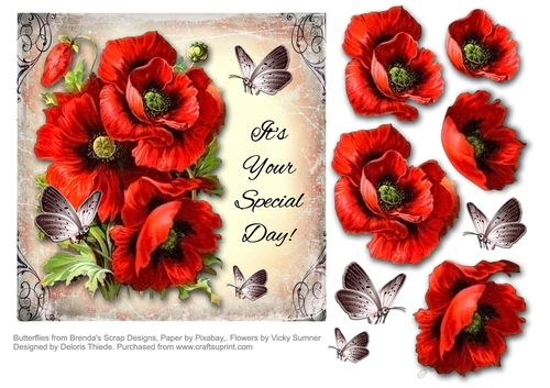 Its Your Special Day - Poppies Topper