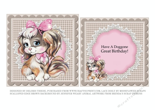 Have A Doggone Great Birthday Topper Plus Insert