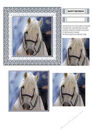 Lovely Horse Pyramid Topper - Birthday