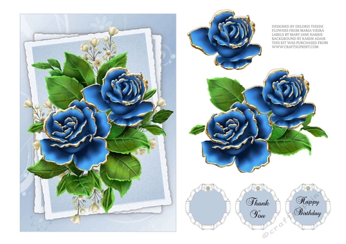 Pretty Flower Topper - Birthday or Thank You