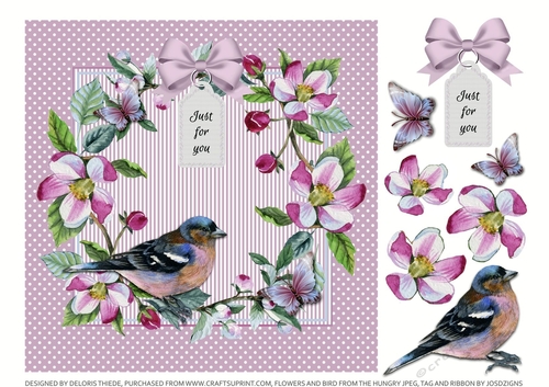 Lovely Watercolor Bird Topper
