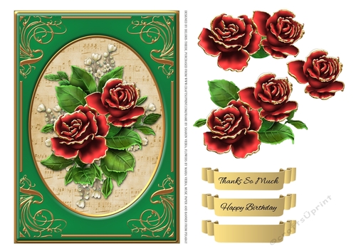 Red Roses Birthday Or Thank You Step By Step