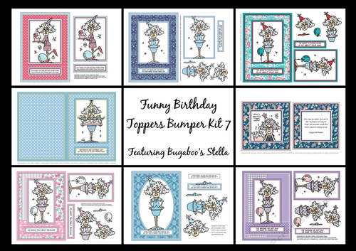 Stella Funny Birthday Bumper Kit 7 - Includes 8 Toppers
