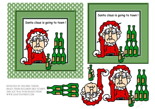Santa clause is going to town - funny GUS in Santa suit
