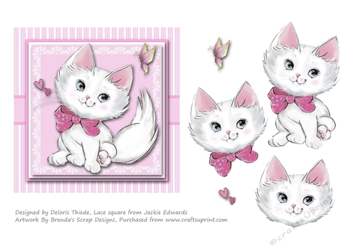 Cute Kitty Topper (White Kitty)