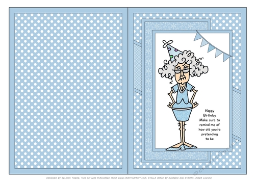 Stella - Print, Cut, Fold Quick Card - Make sure to remind me