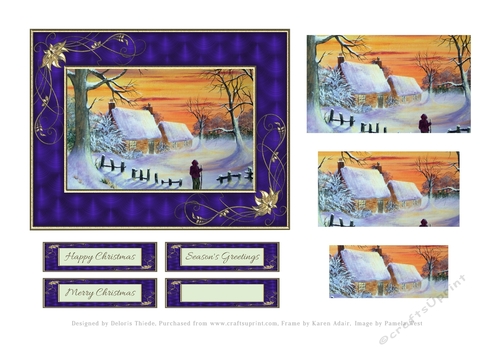 Lovely Winter Scene Pyramid Topper