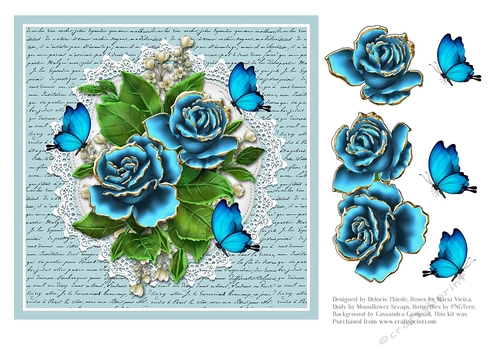 Lovely Roses And Butterflies