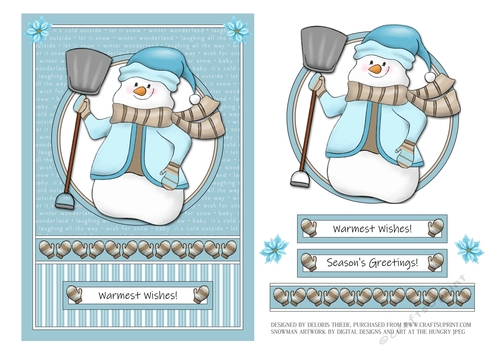 Happy little snowman topper