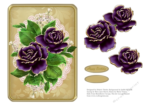 Lovely Roses On A Vintage Lace Doily