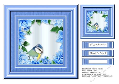 Lovely floral topper plus gift tag