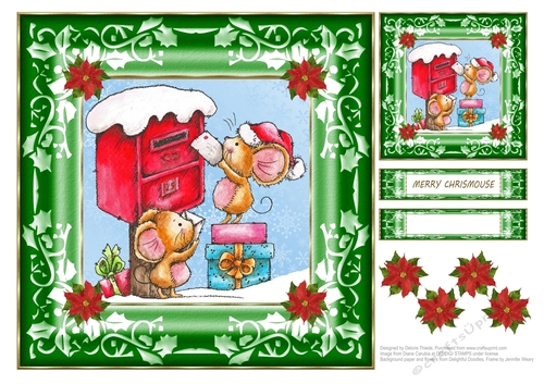 Merry Chrismouse Topper Plus Gift Tag