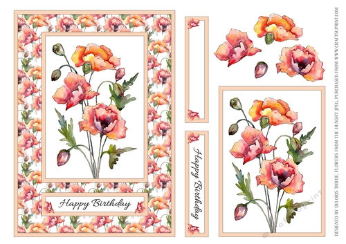 Lovely Watercolor Poppies 