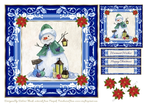 Snowman Topper Plus Gift Tag