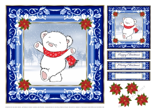 Cute Teddy Topper Plus Gift Tag