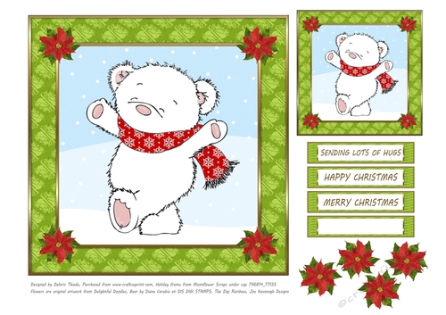 Sending Lots Of Hugs Teddy Topper Plus Gift Tag