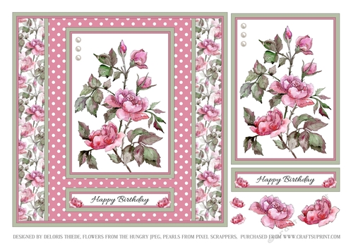 Lovely Wild Roses Topper (Shabby Chic)