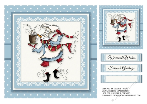 Cute Snowman Topper Plus Gift Tag