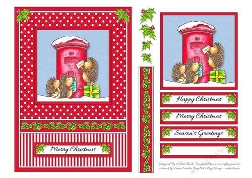 Cute Hedgehogs Mailing Letters To Santa