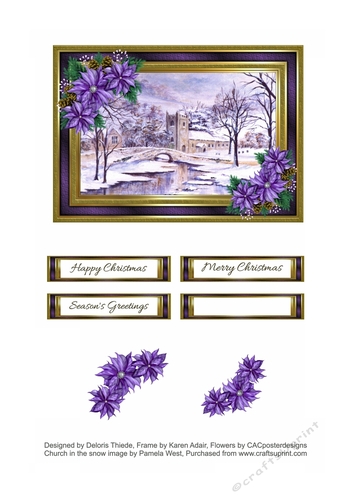 Lovely Watercolor Church In The Snow Topper