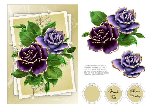 Lovely purple and lilac rose topper