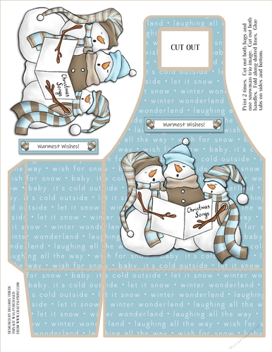 Warmest Wishes Snowman Trio Gift Bag