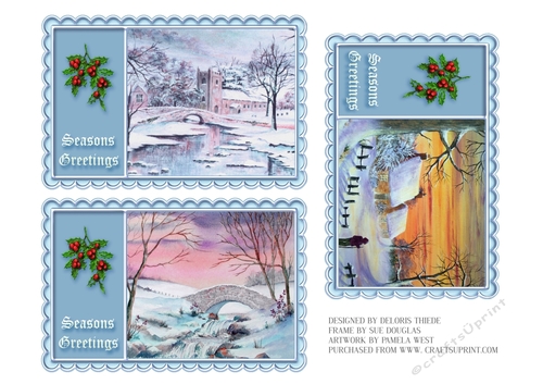 Three lovely watercolor scenes
